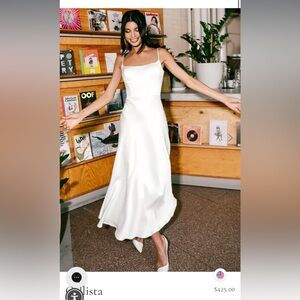 Jenny Yoo Elegant White Midi Dress